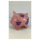 Ceramic pink pig Dubuque Diamond Jo bank 4.5'