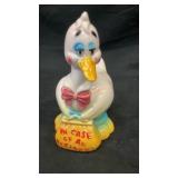 Lefton ceramic In Case of Accident goose coin bank