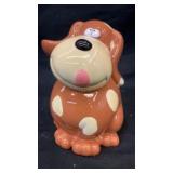 Ceramic happy dog coin bank 7.5' x 6' x 5'
