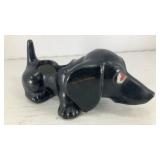 Black dachshund ceramic planter 5.5' x 2.5' x 2'
