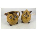 Creamer & Sugar Owls Porcelain