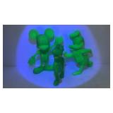 Green Plastic Disney Wax Mickey, Donald & Pluto