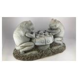Toads playing Lady bugs chess 7' x 8' x 14'