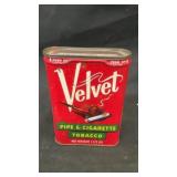 Velvet Pipe & Cigarette Tobacco tin w/ tobacco