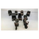 (9) metal pencil sharpeners (transportation theme)
