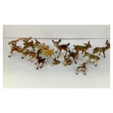 (14) miniature ceramic deer
