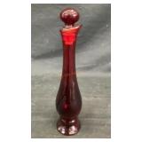 Avon Ruby Red Bud Vase w/ Stopper 8.5' x 2'