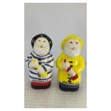 Nautical old men salt & pepper shakers