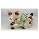 Creamic winking piggy bank 5.5' W
