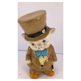 Hard plastic Fancy pig bank 6.5' T