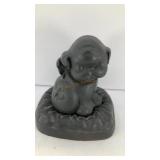 Cast Iron dog on pillow bank 5.5' T