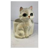 6' ceramic white kitten vessel