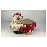 8' x 5' ceramic Snowman vessel