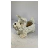 7' ceramic white Scottie Terrier vessel