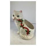 6' ceramic Holiday kitten vessel