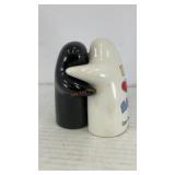 Porcelain hugging ghosts salt & pepper shakers