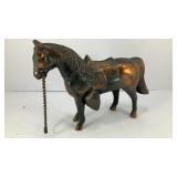 7' long metal horse coin bank