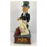 Uncle Sam cast iron mechanical coin bank