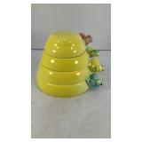 1950s ceramic beehive stacking measuring cups set