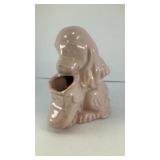 6' Pink Cocker Spaniel dog w/ shoe ceramic vessel