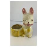 6' white rabbit ceramic vessel