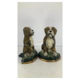 (2) Cast iron boxer/bulldog doorstops