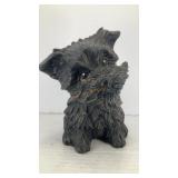 Black Yorkshire Terrier ceramic planter