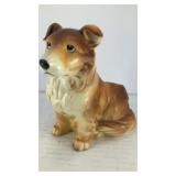 Napcoware ceramic collie dog planter 5'x5.5'x4'
