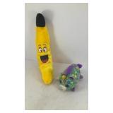(2) Plush toys Bananna & Gerbil