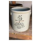 5 gallon Red Wing crock, hand drawn birch leaf