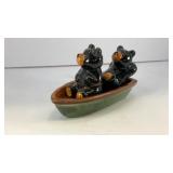 Bears in a canoe salt & pepper shakers