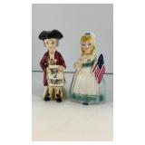 Enesco patriotic colonial salt & pepper shakers