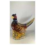 Colorful rooster pheasant ceramic planter