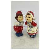 Porcelain Dutch boy & girl salt & pepper shakers
