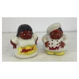 Porcelain Marie&Walt  Bakers salt & pepper shakers