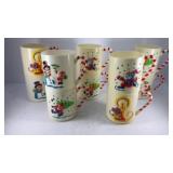 (10) 1985 Sterling House plastic Christmas mugs