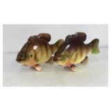 Small porcelain bluegill salt & pepper shakers