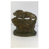 5.5' cast iron Crouching Lion door stop