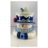8' ceramic Holiday Snowman cookie jar