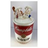 12' ceramic Campbell's soup can cookie jar
