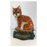 11' cast iron wild cat doorstop