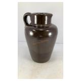 Dark brown stoneware ceramic jug (no markings)