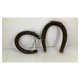(2) iron horse shoes, one 6'x5', one 5' x 4'
