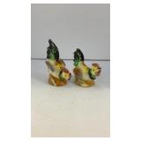Roosters ceramic salt and pepper shakers