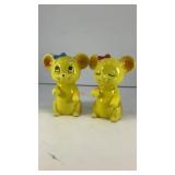 Yellow mice ceramic salt and pepper shakers