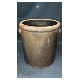 stoneware pig ear handle crock (no markings)