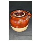 Red Wing stoneware bean pot w/ lid & handle