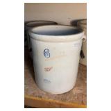 Rare misprinted 6 gal Red Wing crock, 2 handles