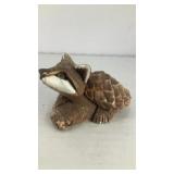 Small ceramic fox figurine 3' x 3' x 2'