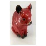 Red pig ceramic piggy bank 9'x6'x4.5'